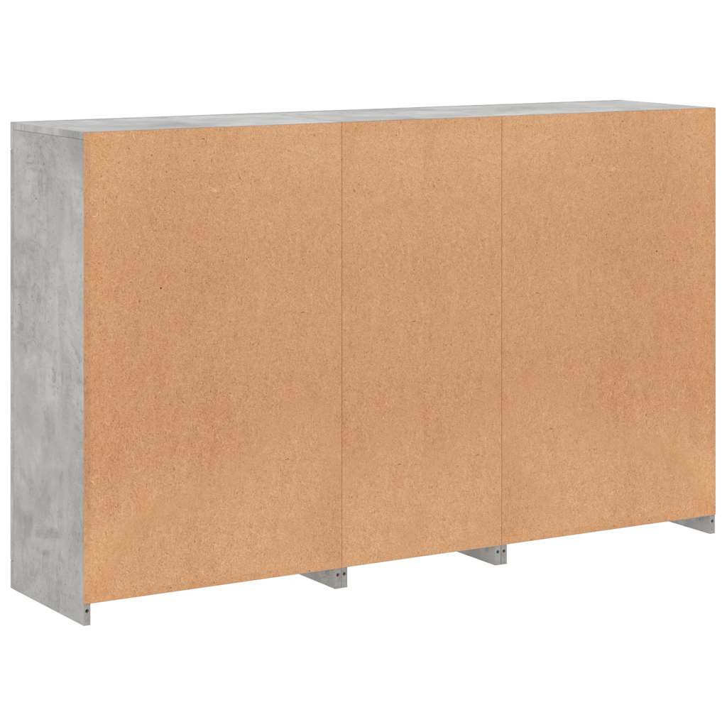Komoda s LED svjetlima siva boja betona 162 x 37 x 100 cm