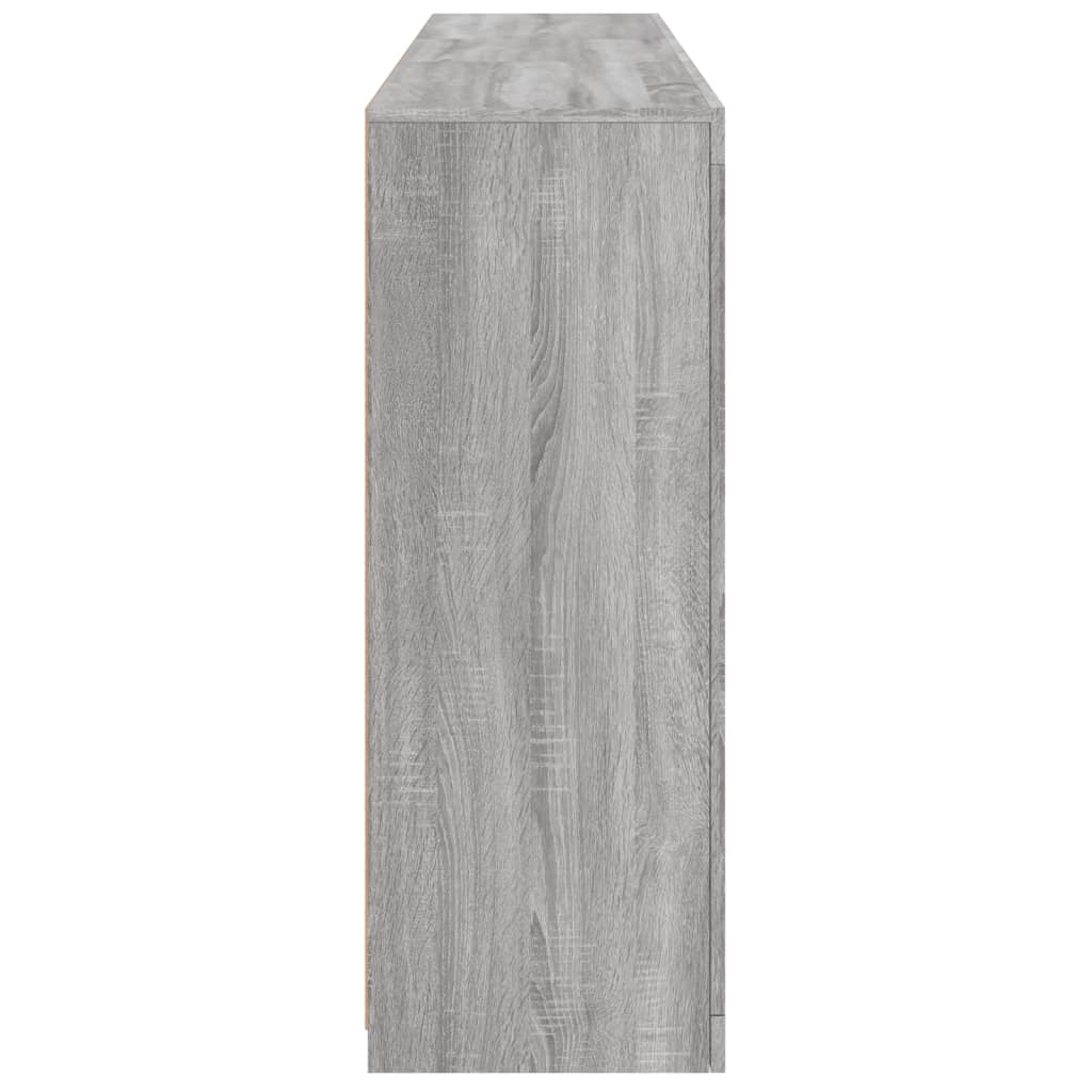 Komoda s LED svjetlima boja sivog hrasta 162x37x100 cm