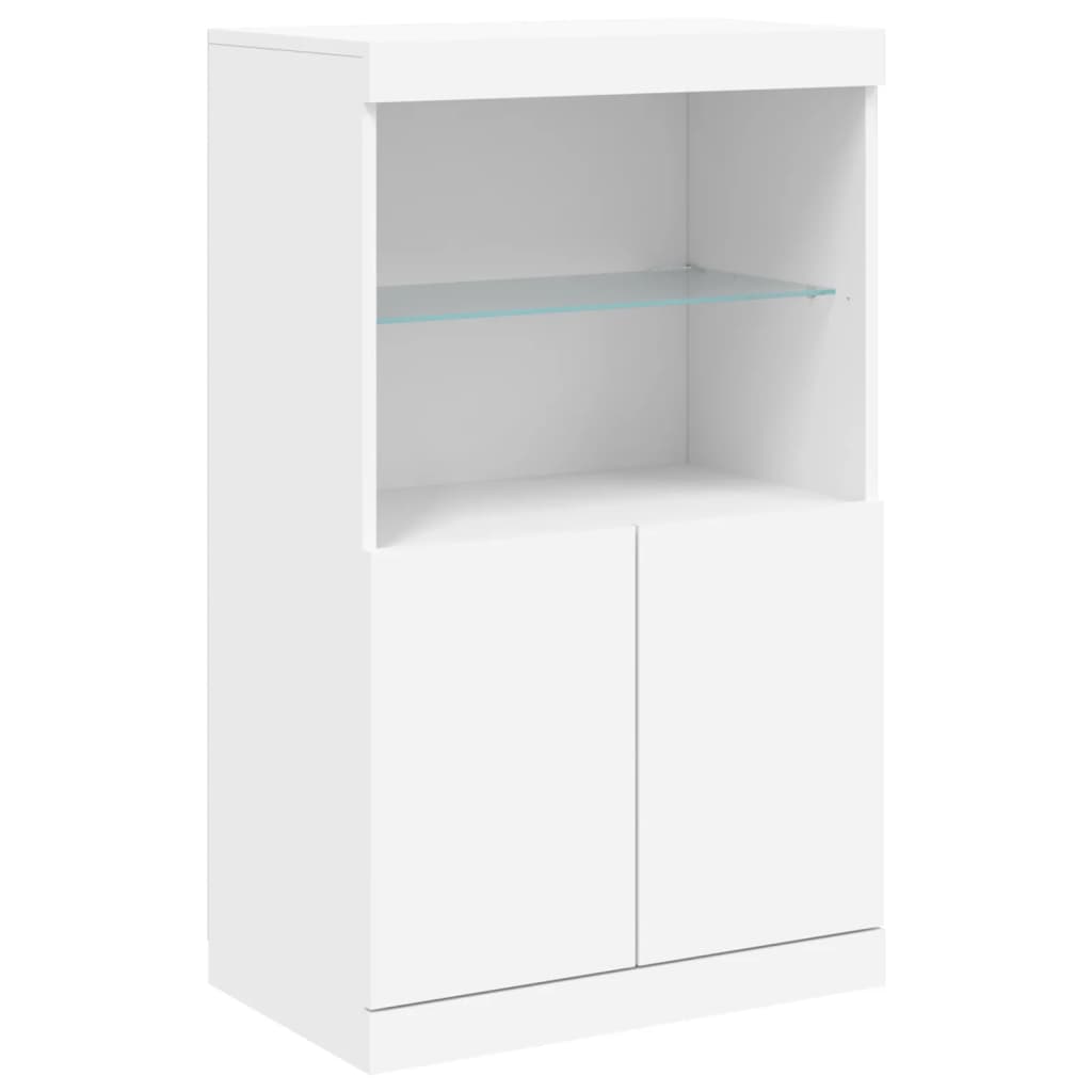 Komoda s LED svjetlima bijela 181,5x37x100 cm