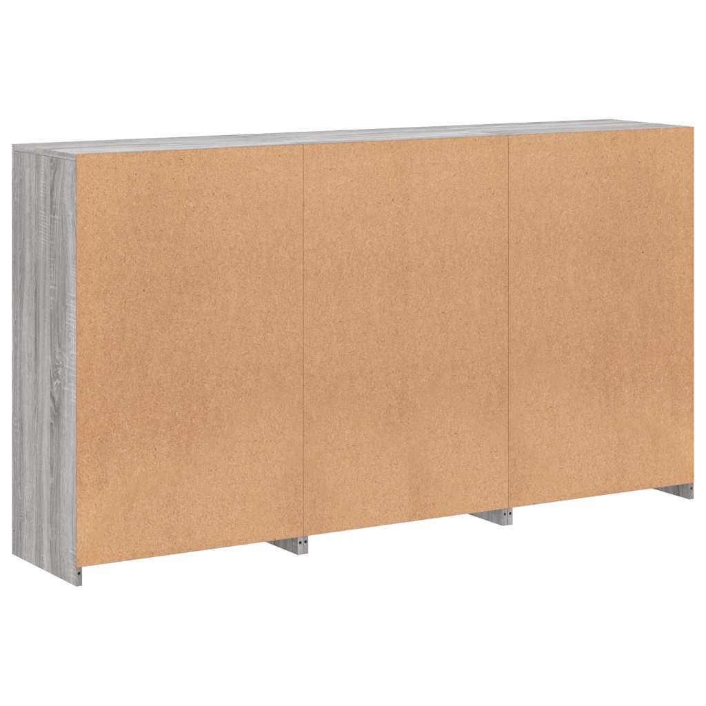 Komoda s LED svjetlima boja sivog hrasta 181,5x37x100 cm