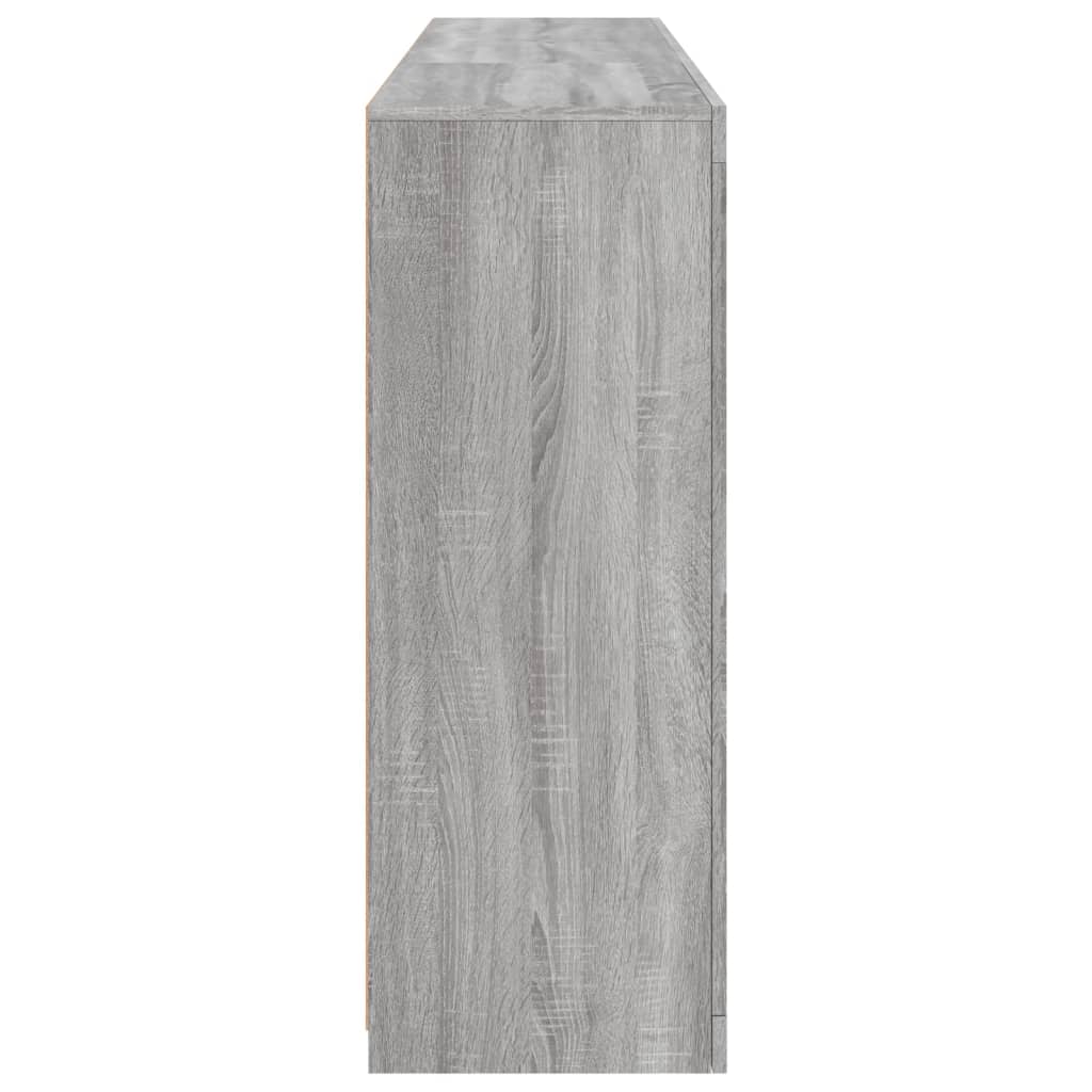 Komoda s LED svjetlima boja sivog hrasta 162x37x100 cm