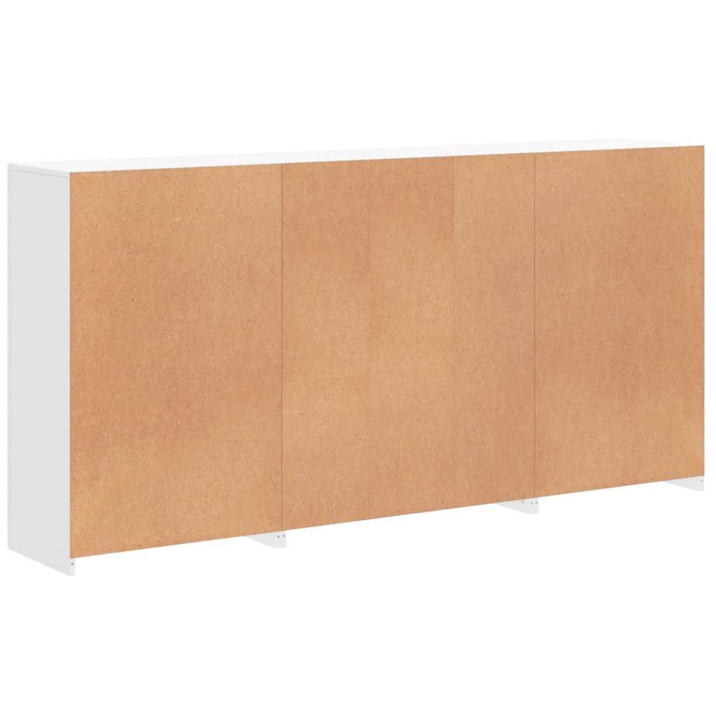 Komoda s LED svjetlima bijela 202x37x100 cm