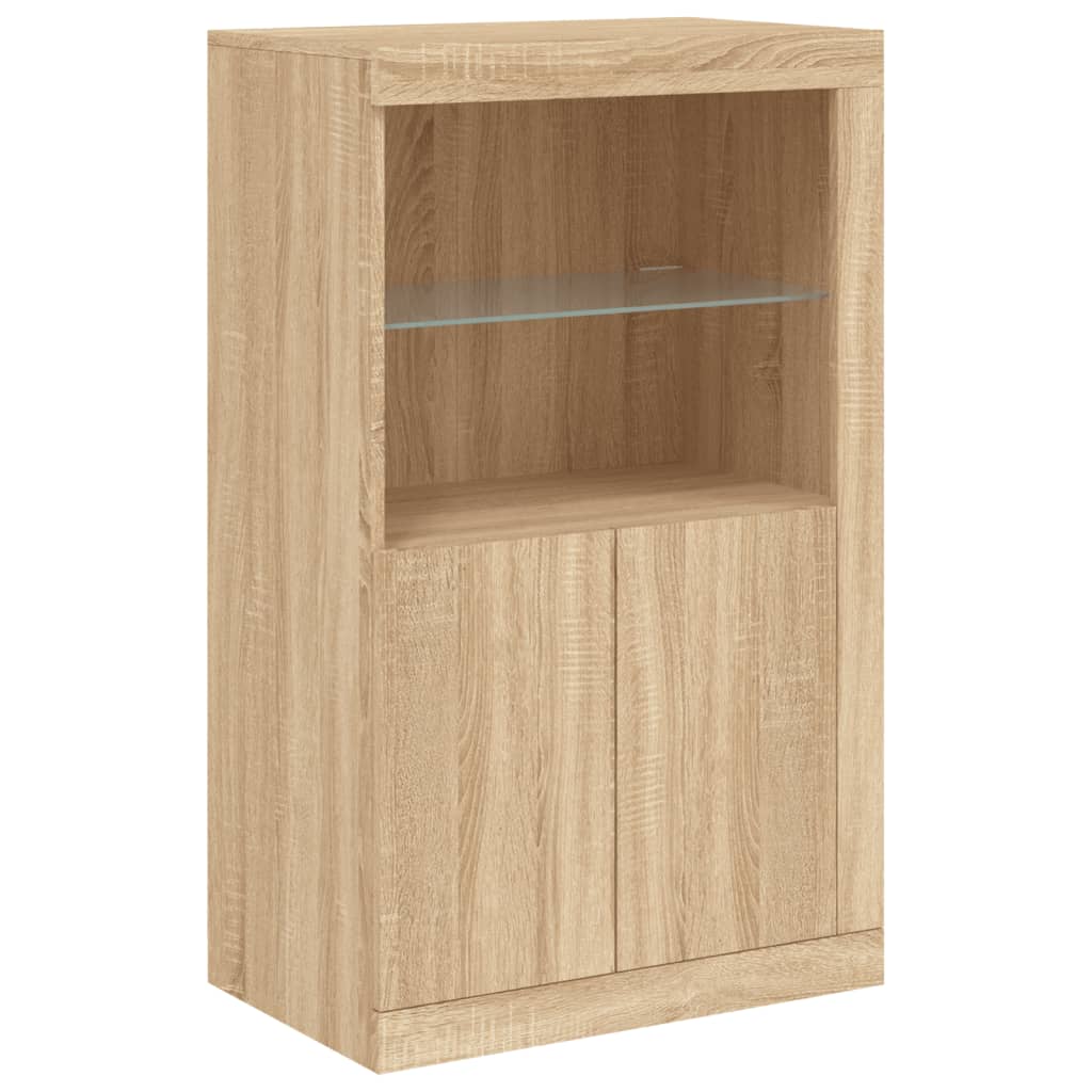 Komoda s LED svjetlima boja hrasta sonome 202x37x100 cm