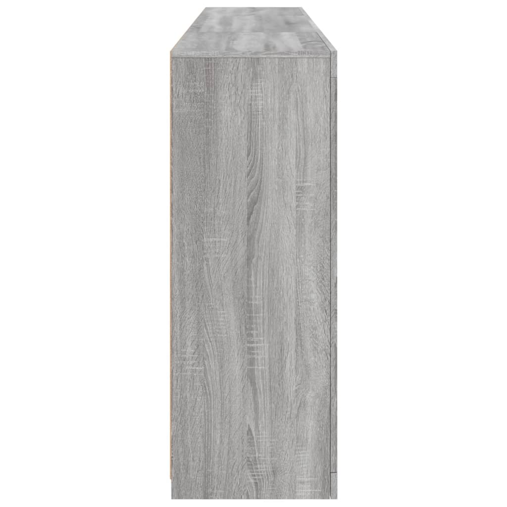 Komoda s LED svjetlima boja sivog hrasta 202x37x100 cm