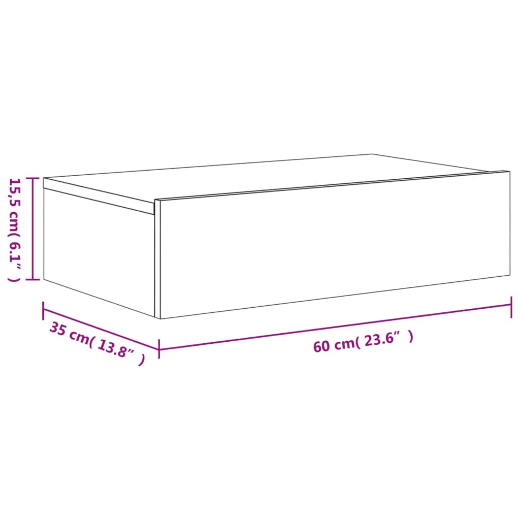 TV ormarić s LED svjetlima bijeli 60 x 35 x 15,5 cm