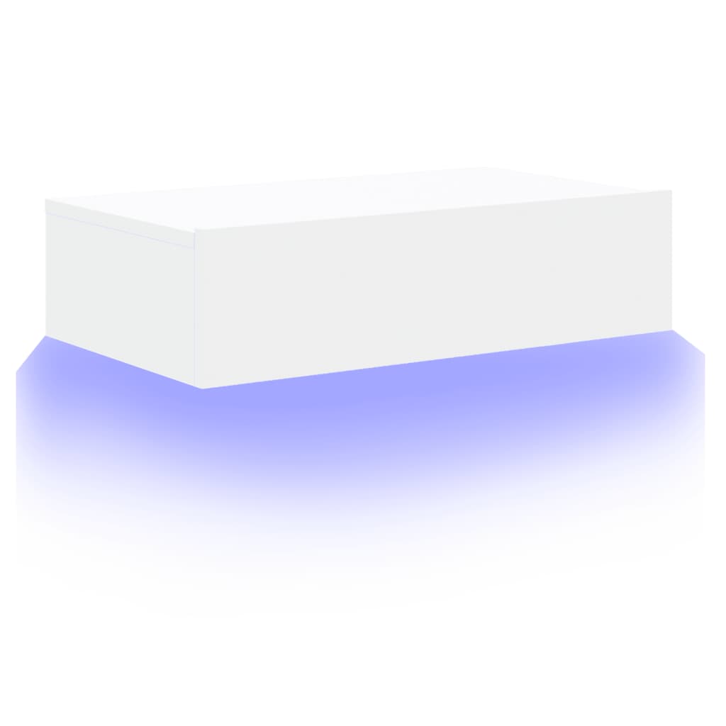 TV ormarić s LED svjetlima bijeli 60 x 35 x 15,5 cm