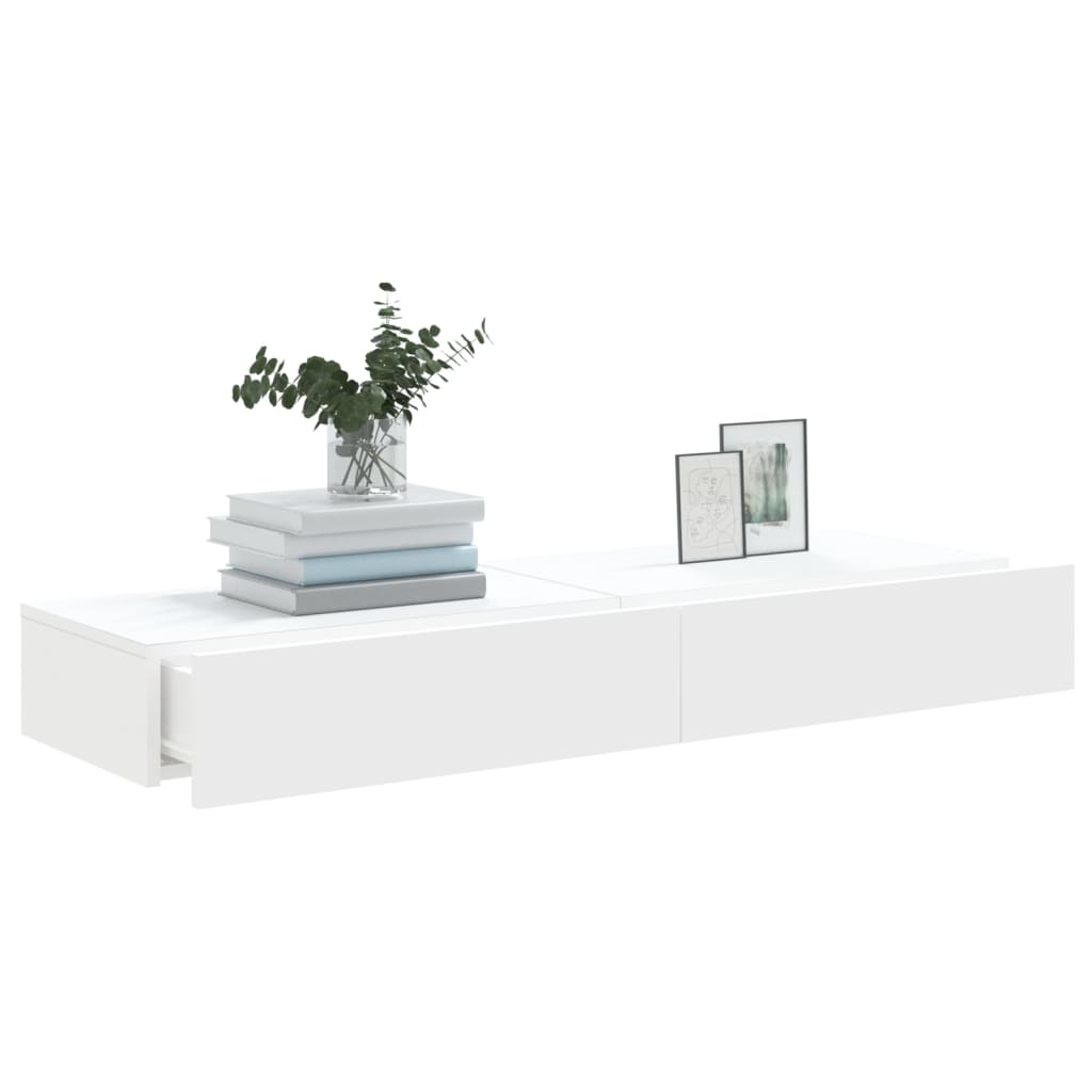 TV ormarić s LED svjetlima 2 kom bijeli 60 x 35 x 15,5 cm