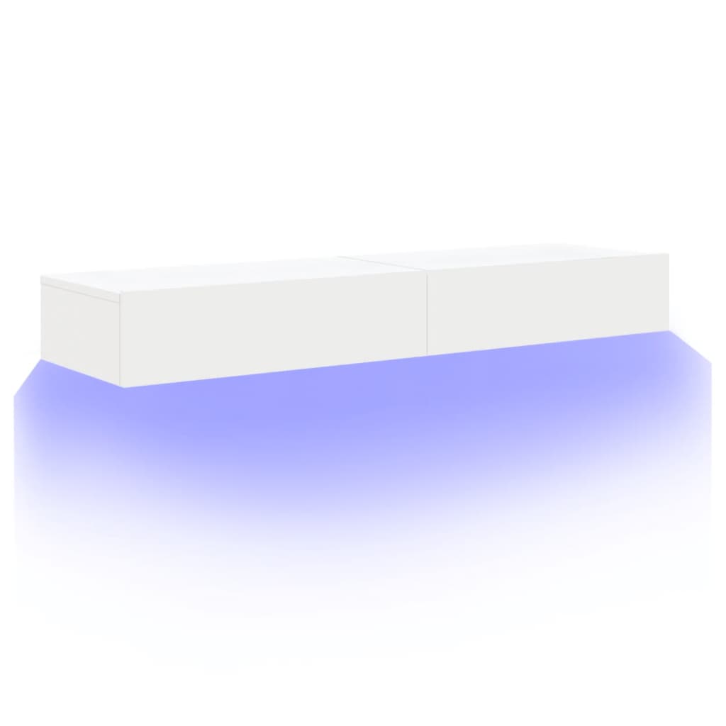 TV ormarić s LED svjetlima 2 kom bijeli 60 x 35 x 15,5 cm
