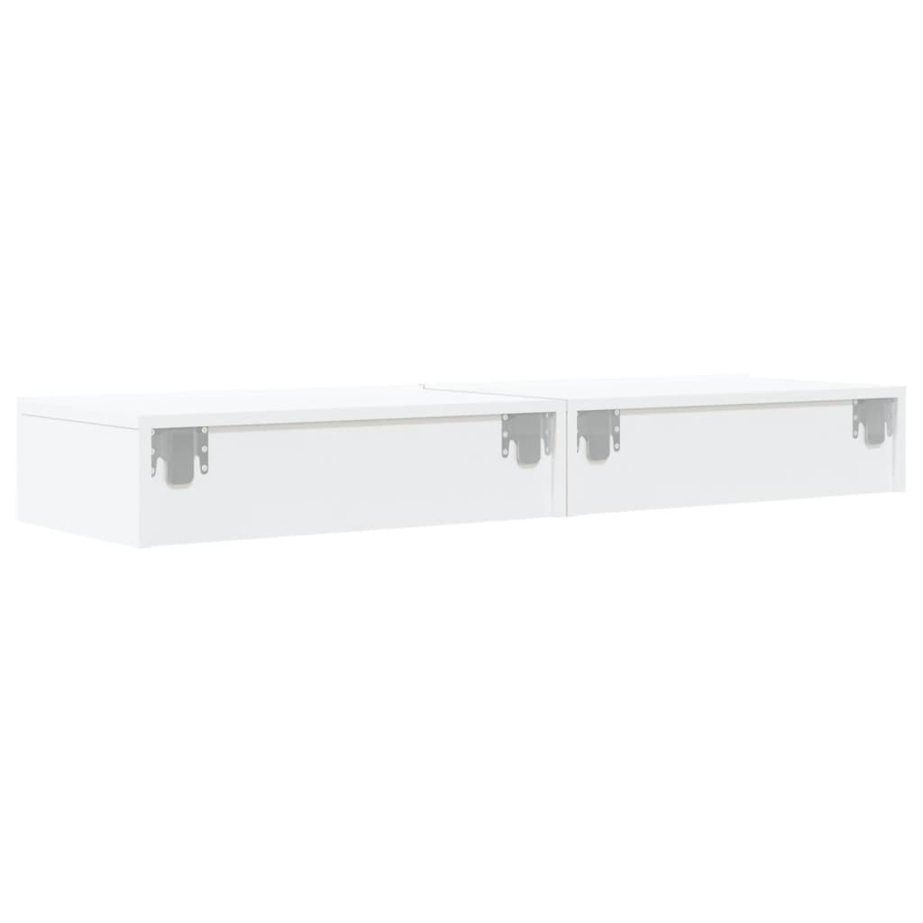 TV ormarić s LED svjetlima 2 kom bijeli 60 x 35 x 15,5 cm