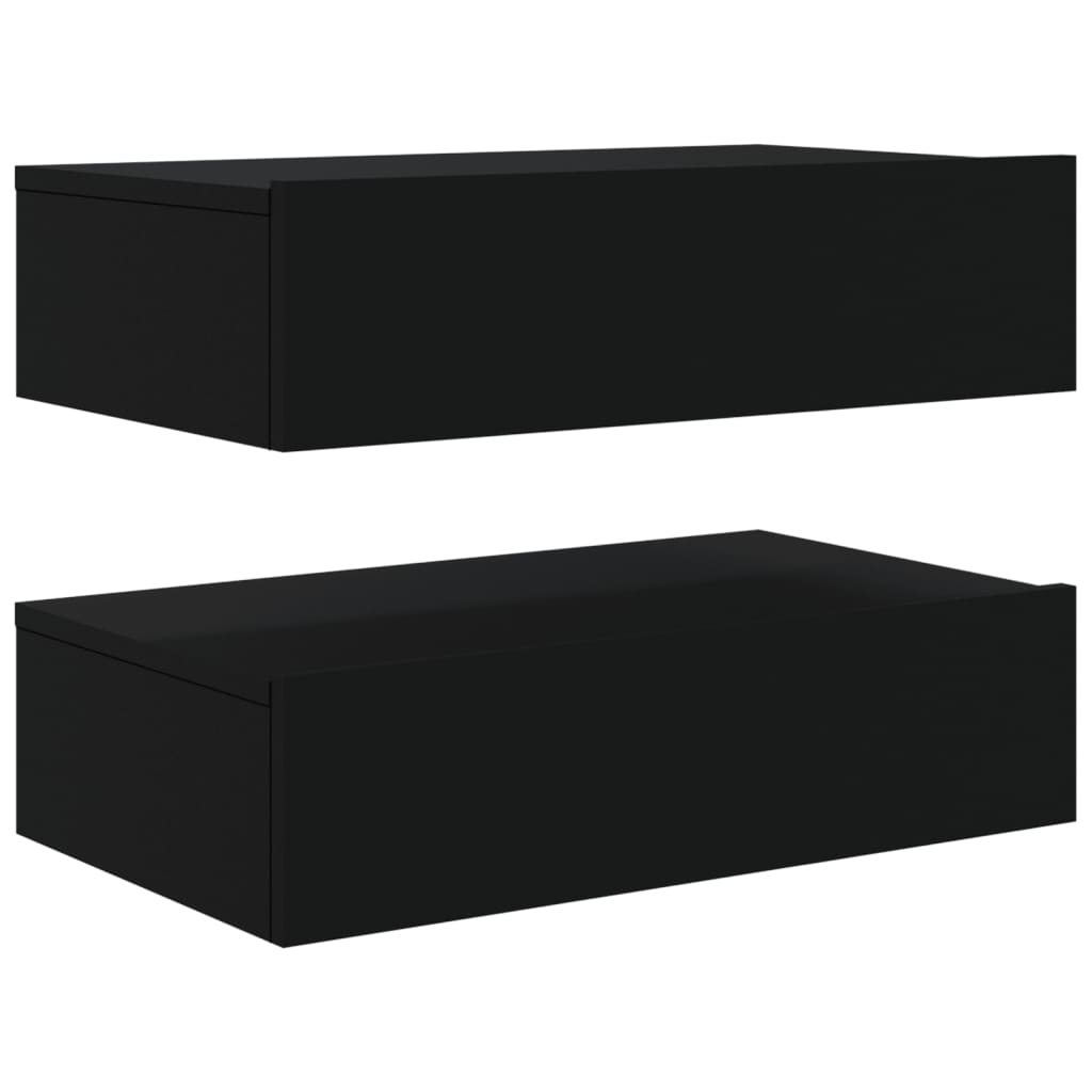 TV ormarići s LED svjetlima 2 kom crni 60 x 35 x 15,5 cm