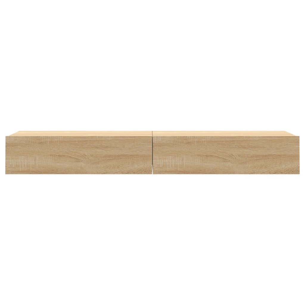TV ormarići s LED svjetlima 2 kom boja hrasta 60 x 35 x 15,5 cm