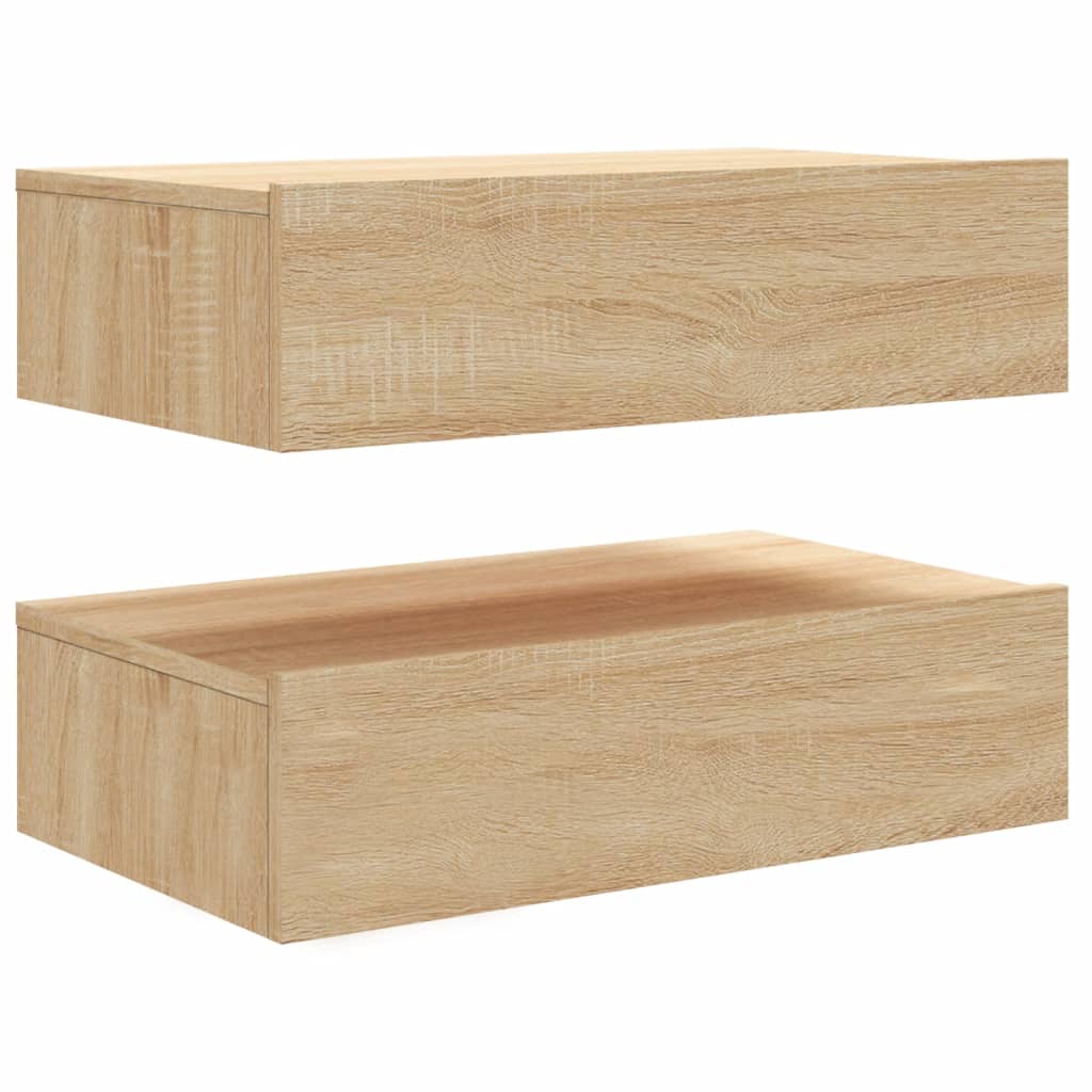 TV ormarići s LED svjetlima 2 kom boja hrasta 60 x 35 x 15,5 cm