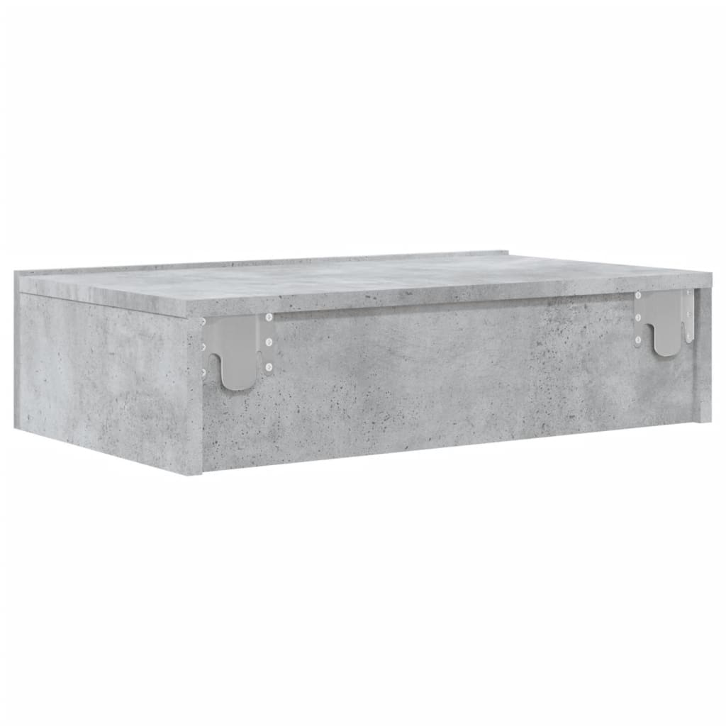 TV ormarić s LED svjetlima siva boja betona 60 x 35 x 15,5 cm