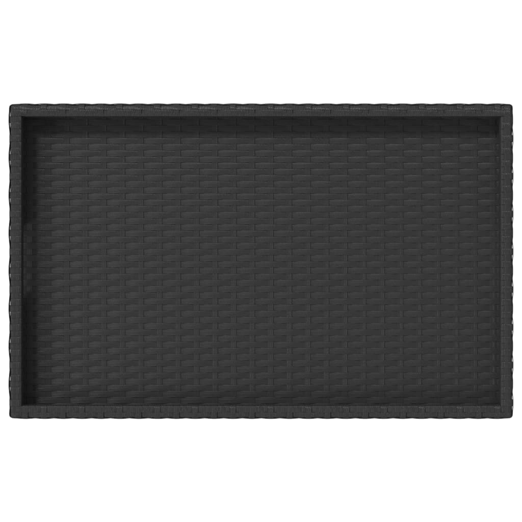Sklopivi stol s pladnjem crni 65 x 40 x 75 cm od poliratana