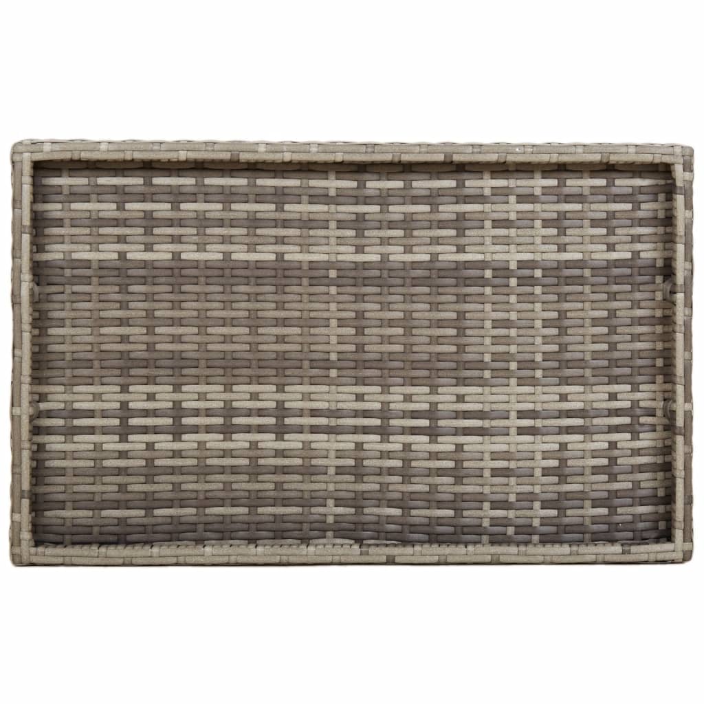 Sklopivi stol s pladnjem sivi 65 x 40 x 75 cm od poliratana