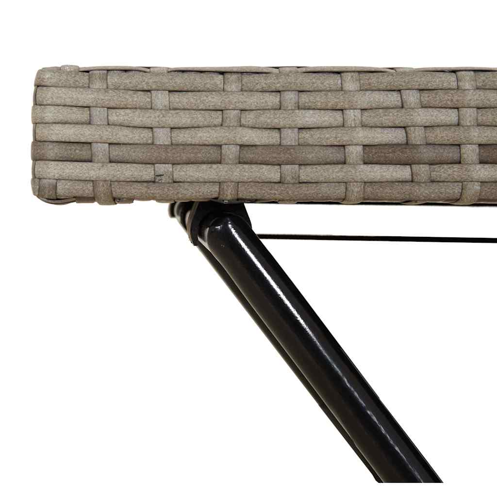 Sklopivi stol s pladnjem sivi 65 x 40 x 75 cm od poliratana
