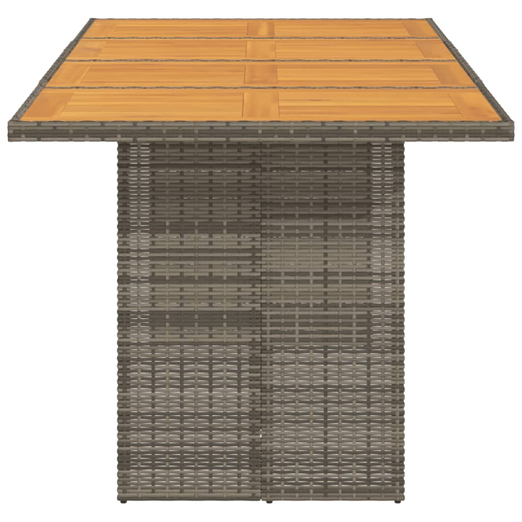 Vrtni stol s pločom od drva bagrema sivi 190x80x74 cm poliratan