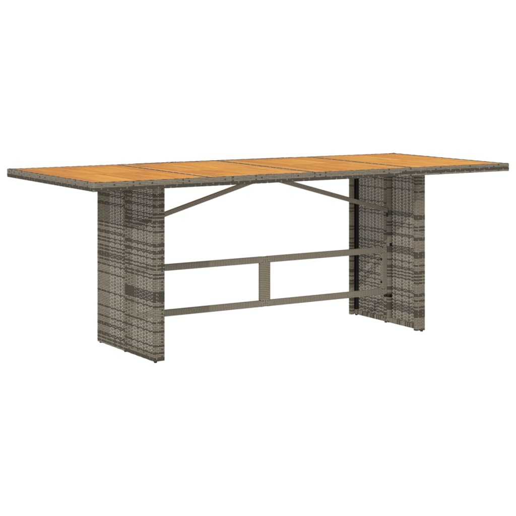 Vrtni stol s pločom od drva bagrema sivi 190x80x74 cm poliratan