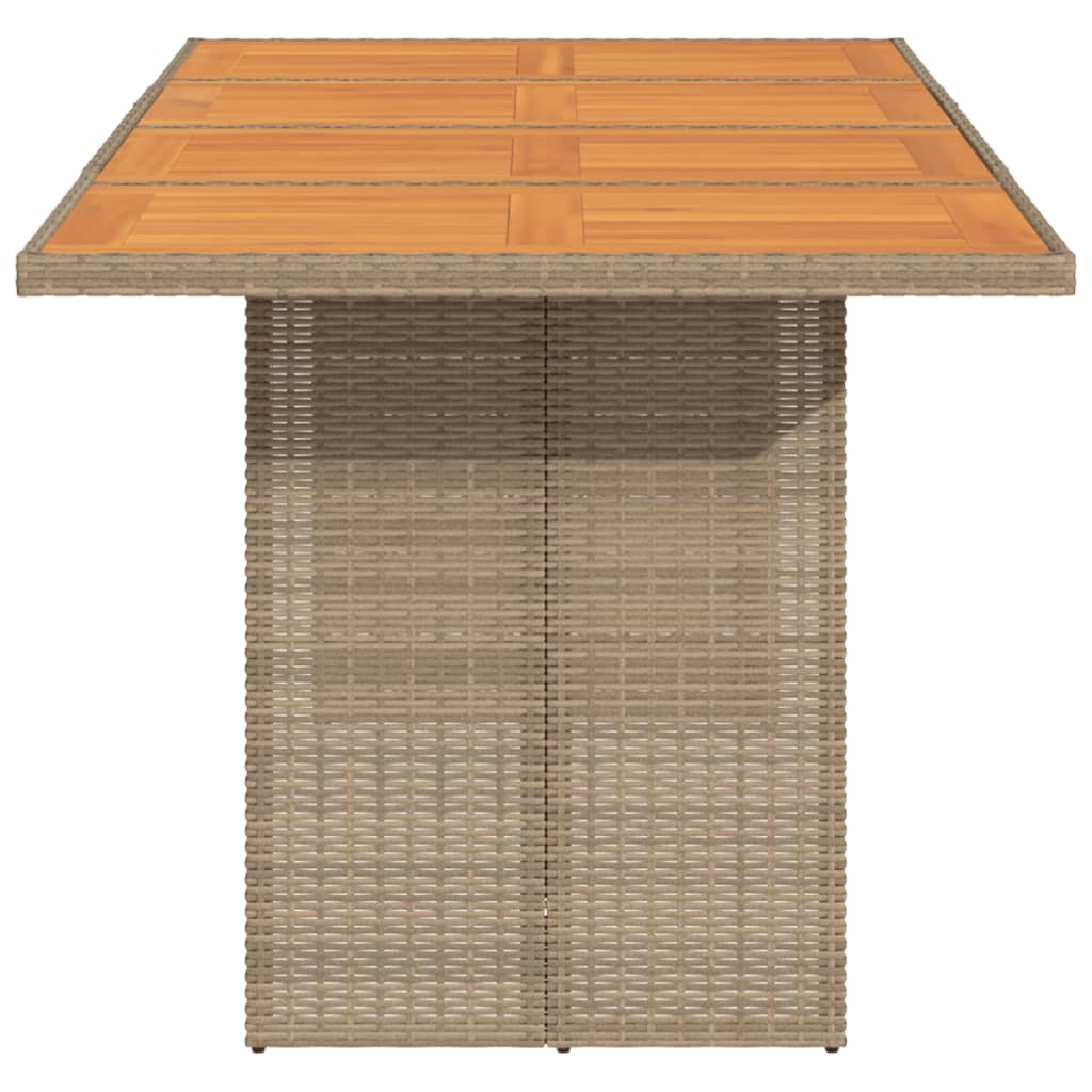 Vrtni stol s pločom od drva bagrema bež 190x80x74 cm poliratan
