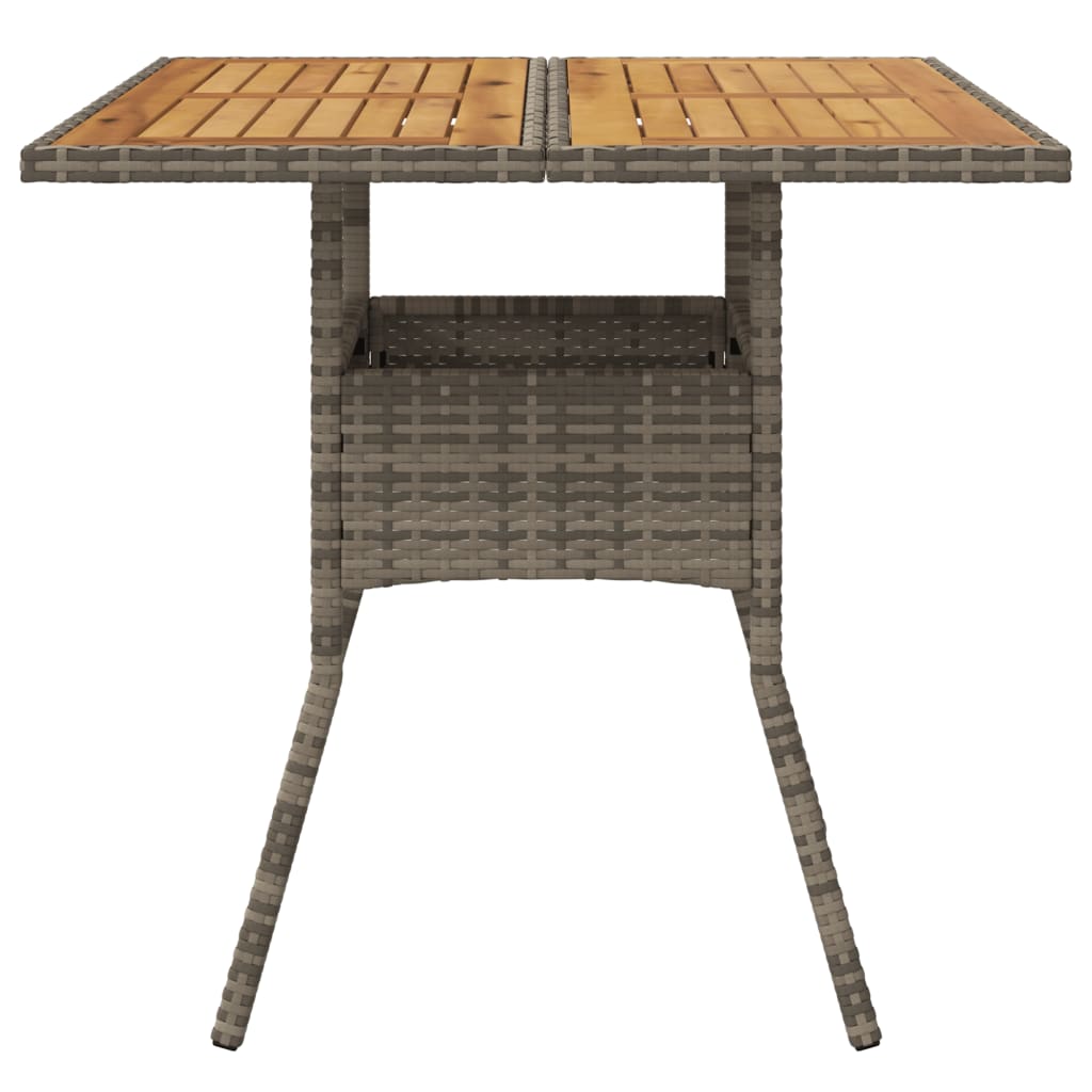 Vrtni stol s pločom od drva bagrema sivi 80x80x75 cm poliratan