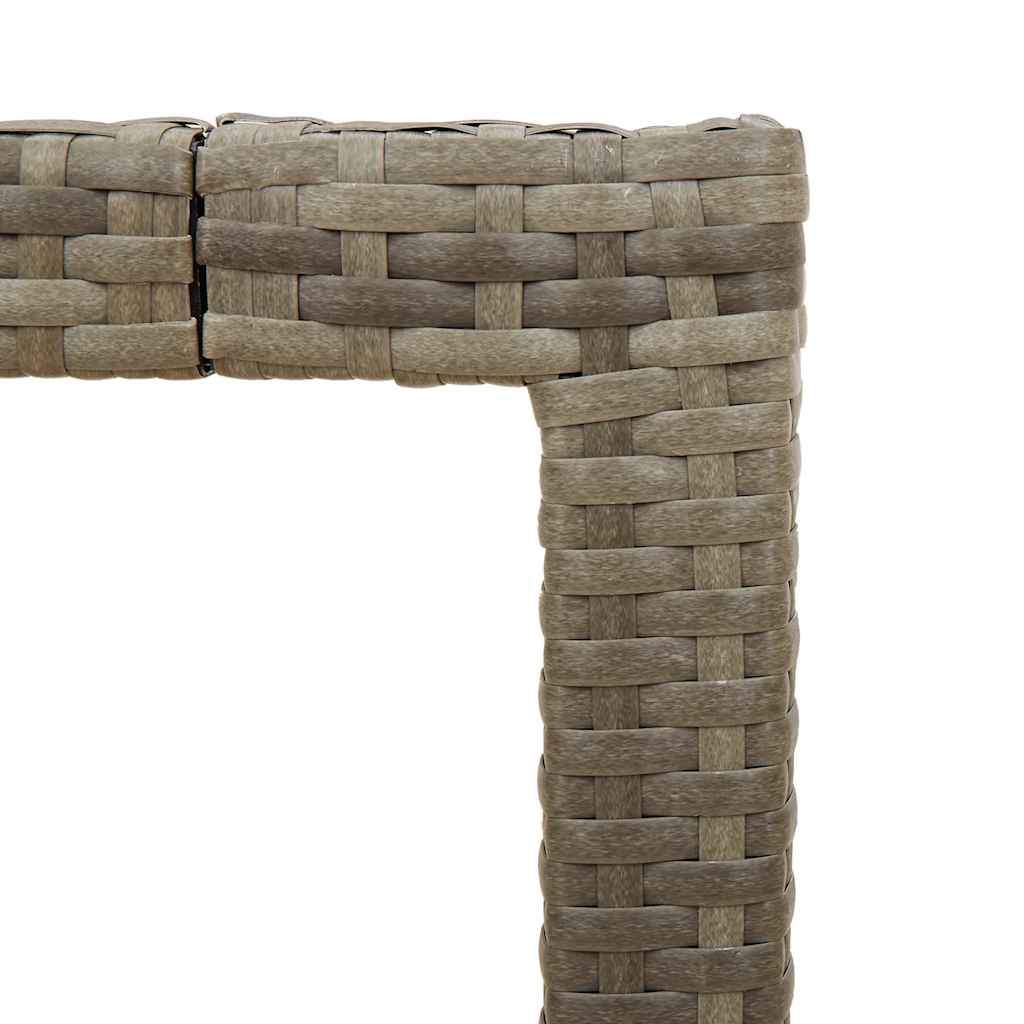 Vrtni stol s pločom od drva bagrema sivi 90x90x75 cm poliratana