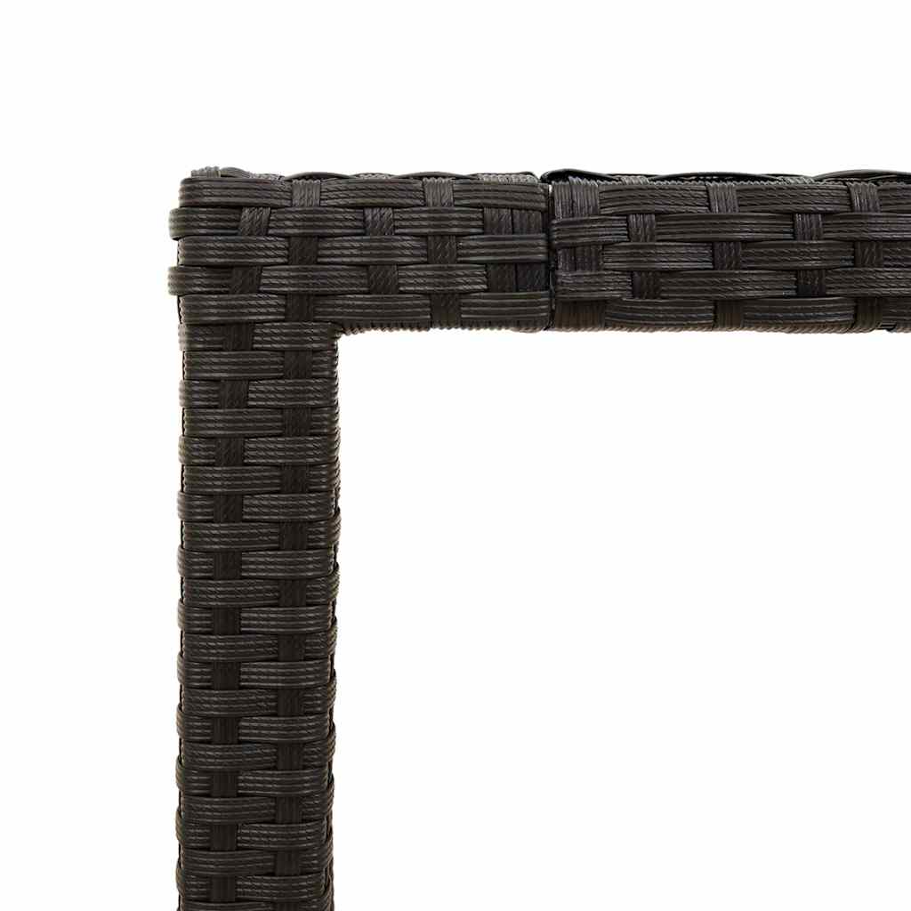 Vrtni stol s pločom od drva bagrema crni 150x90x75cm poliratana