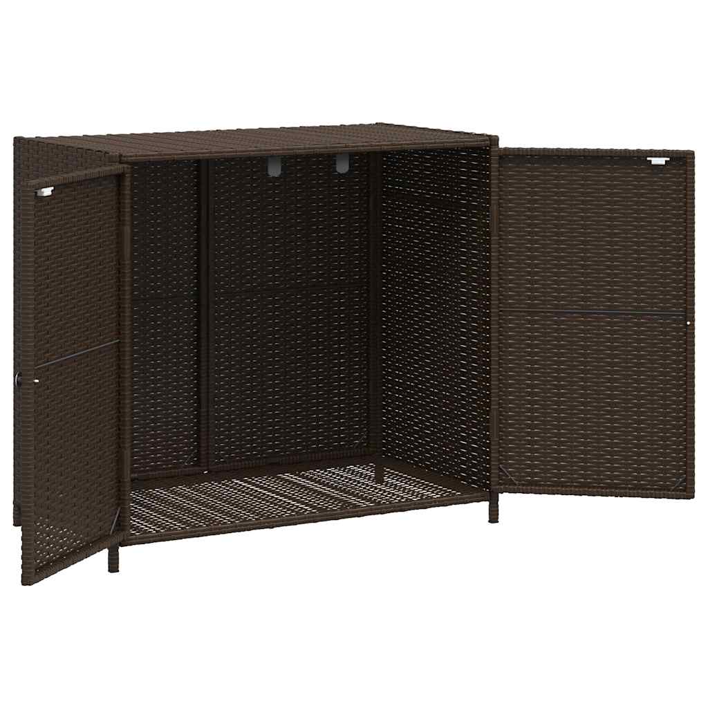 Vrtni ormarić za pohranu smeđi 83 x 45 x 76 cm od poliratana