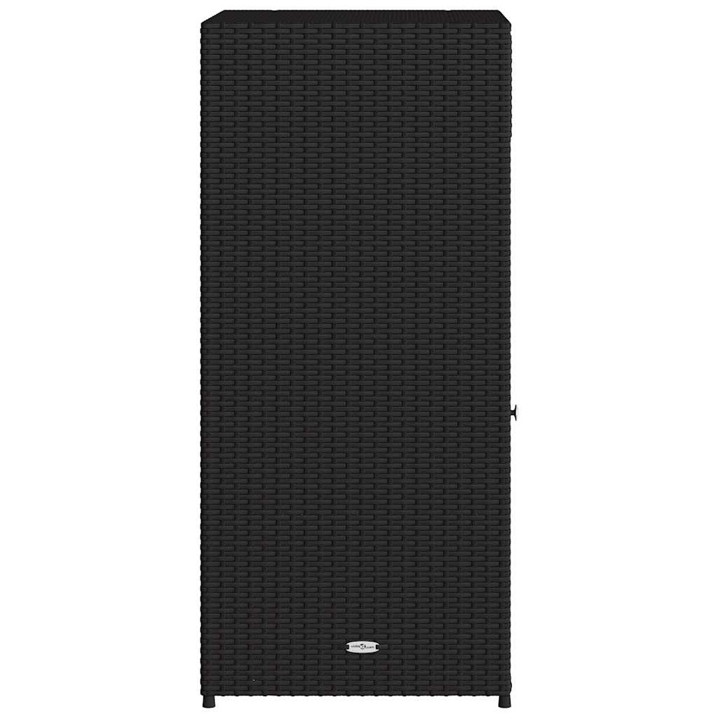 Vrtni ormarić za pohranu crni 55 x 55 x 111 cm od poliratana