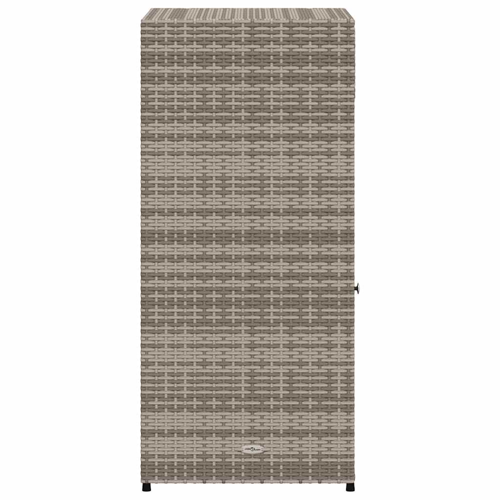 Vrtni ormarić za pohranu sivi 55x55x111 cm od poliratana