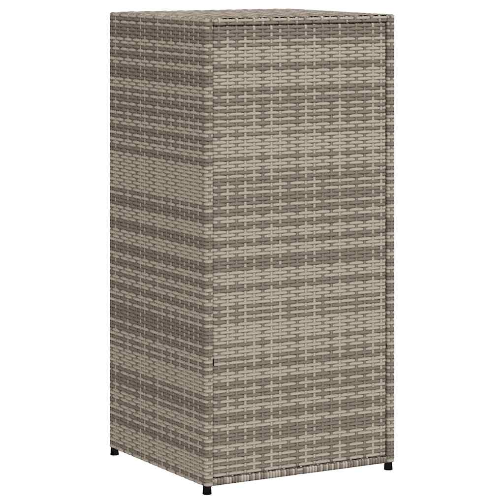 Vrtni ormarić za pohranu sivi 55x55x111 cm od poliratana