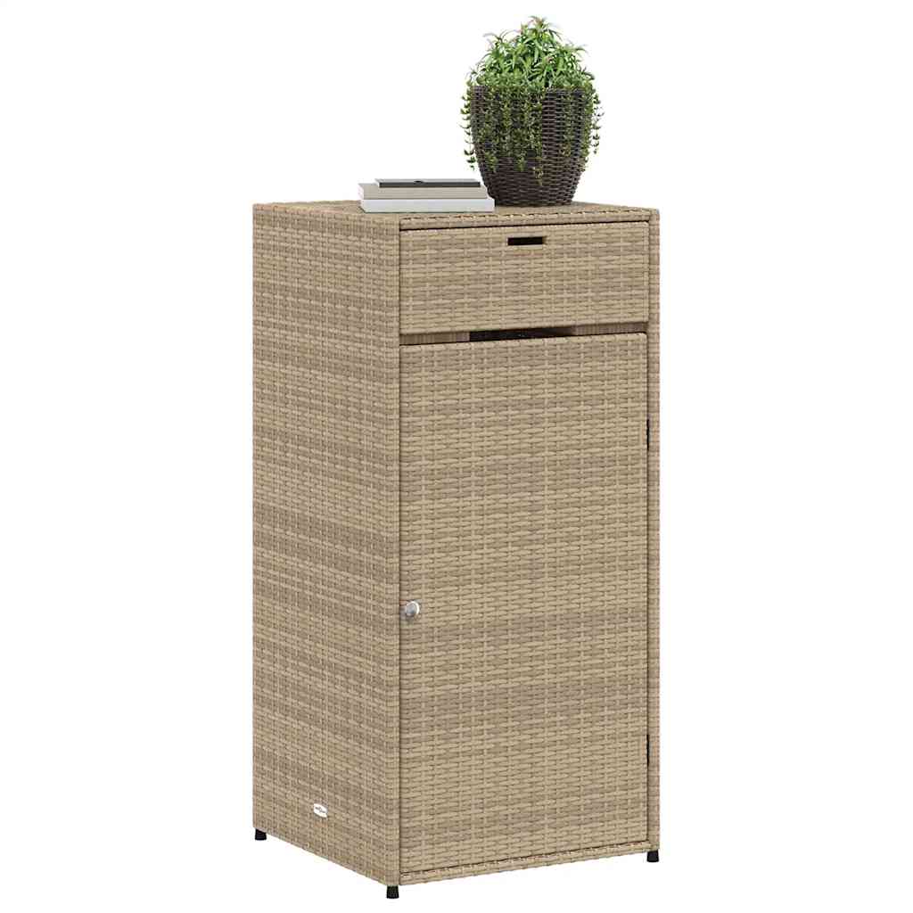 Vrtni ormarić za pohranu bež 55x55x111 cm od poliratana