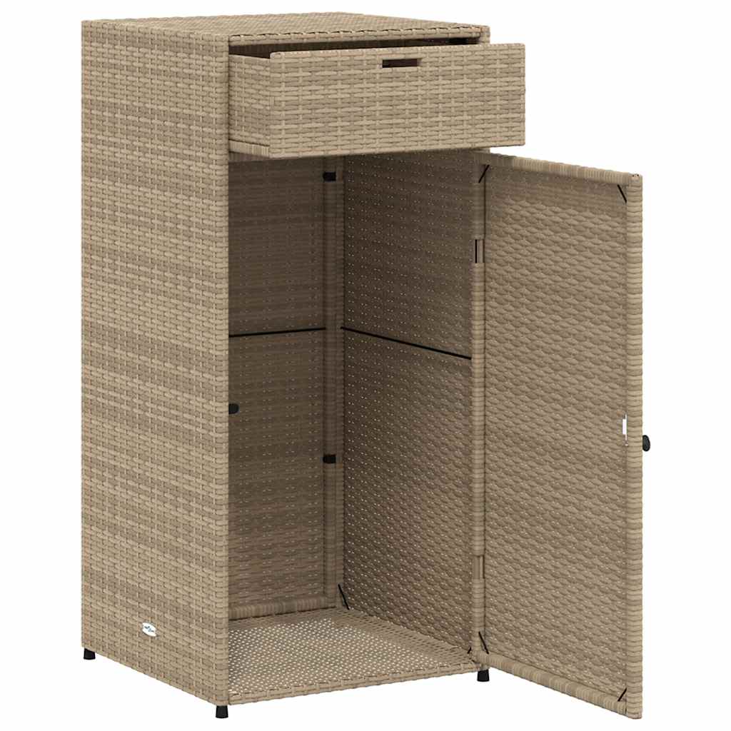 Vrtni ormarić za pohranu bež 55x55x111 cm od poliratana