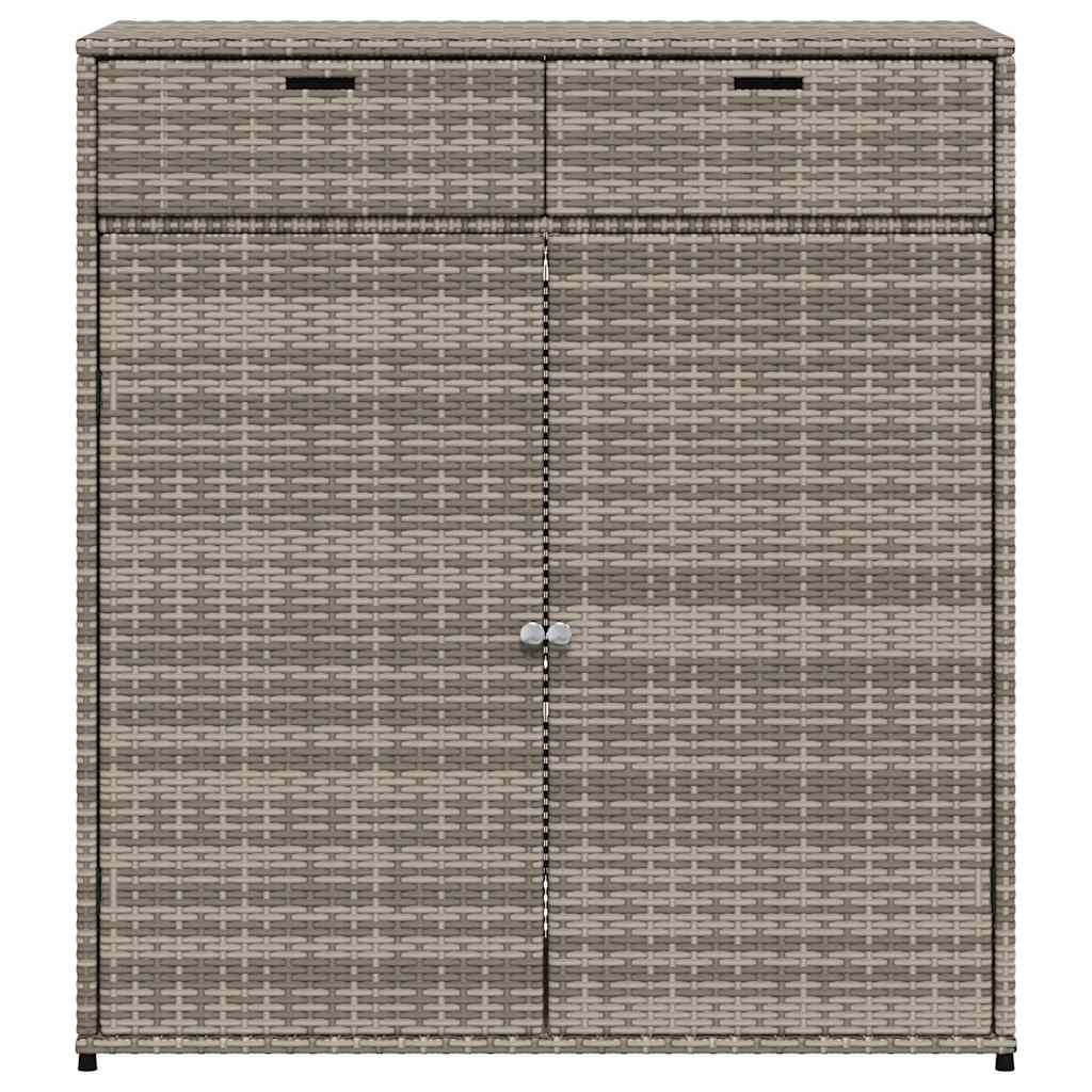 Vrtni ormarić za pohranu sivi 105 x 55 x 113 cm od poliratana