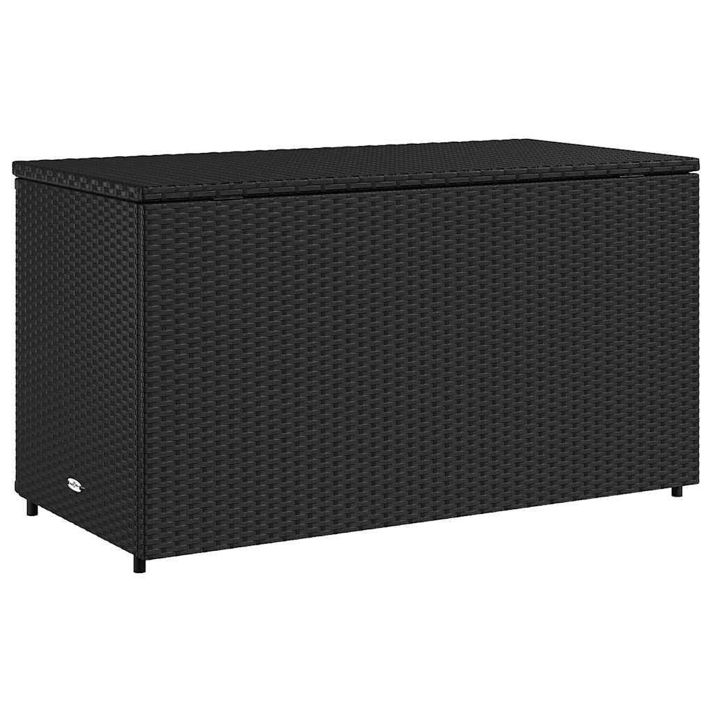 Vrtni ormarić za pohranu crni 110 x 55 x 60,5 cm od poliratana