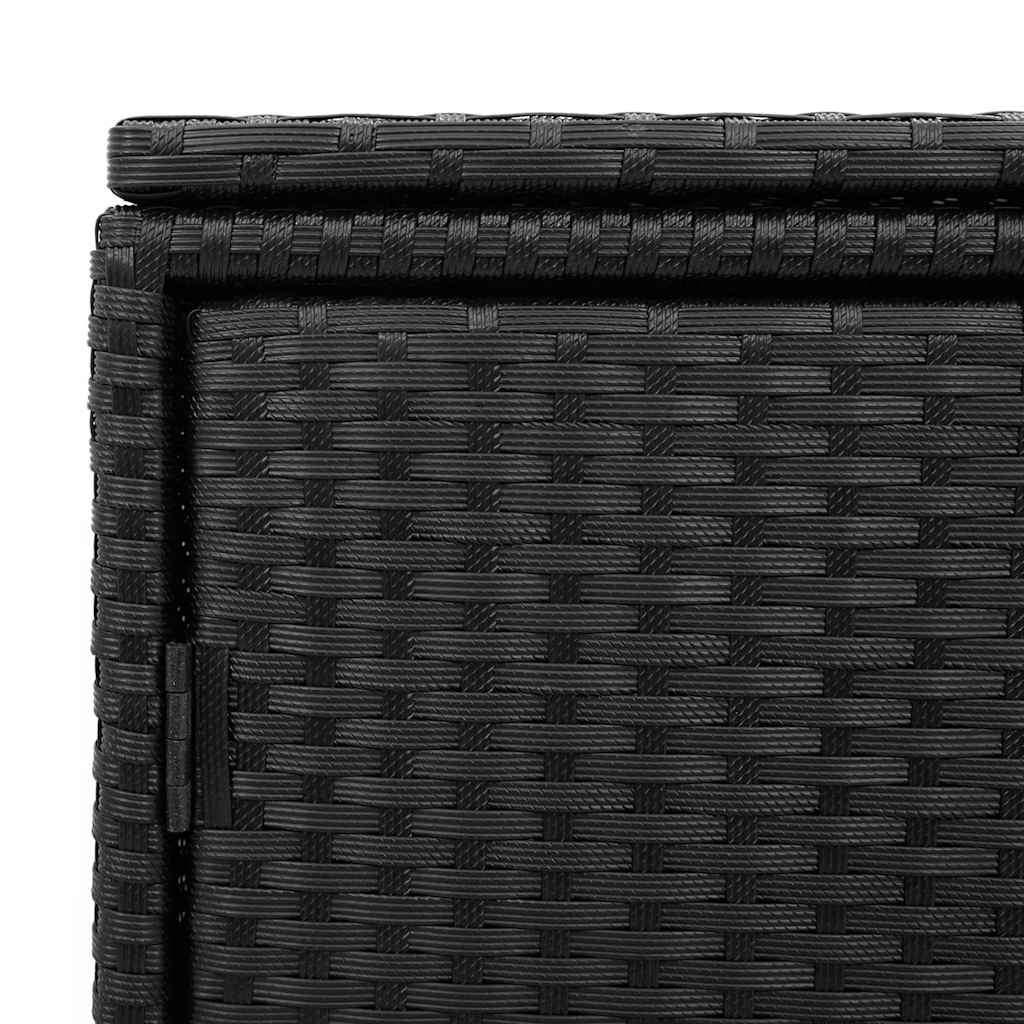 Vrtni ormarić za pohranu crni 110 x 55 x 60,5 cm od poliratana