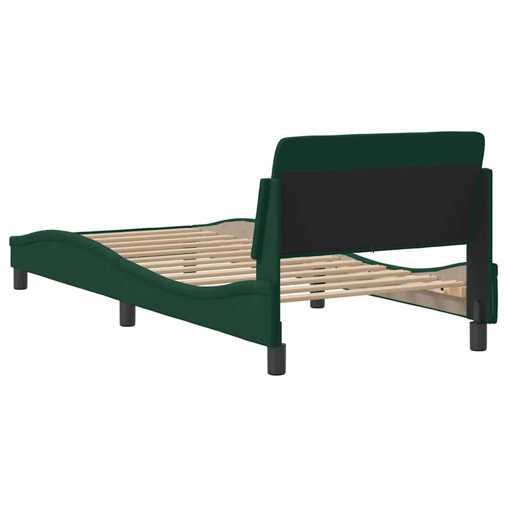 Okvir za krevet Dover tamnozeleni 80 x 200 cm baršunasti