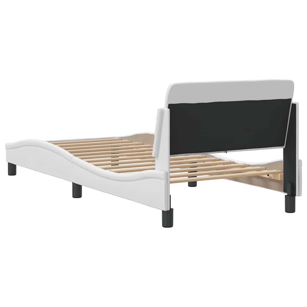 Okvir za krevet Dover bijeli 80 x 200 cm od umjetne kože