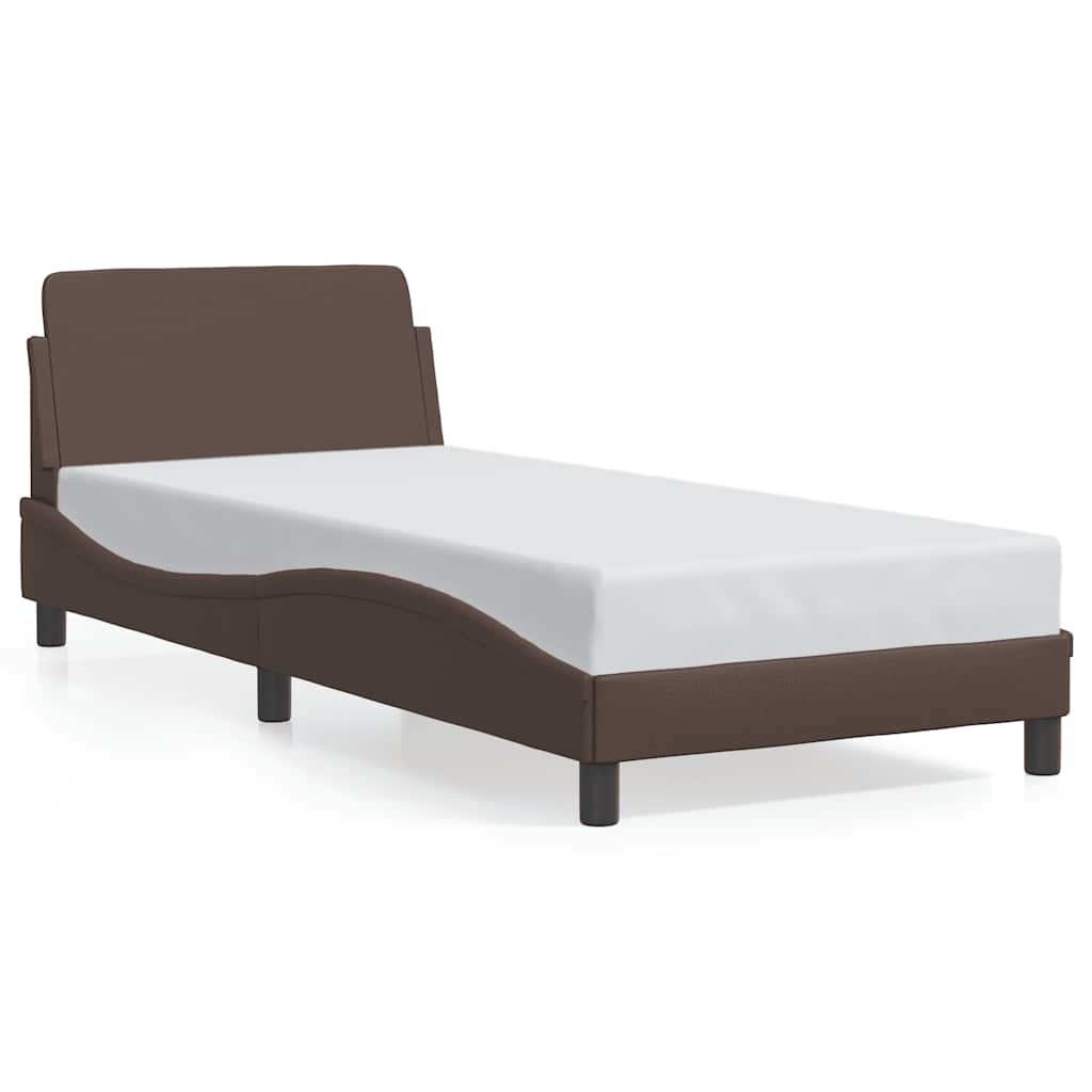 Okvir za krevet Dover smeđi 80 x 200 cm od umjetne kože