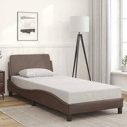 Okvir za krevet Dover smeđi 80 x 200 cm od umjetne kože