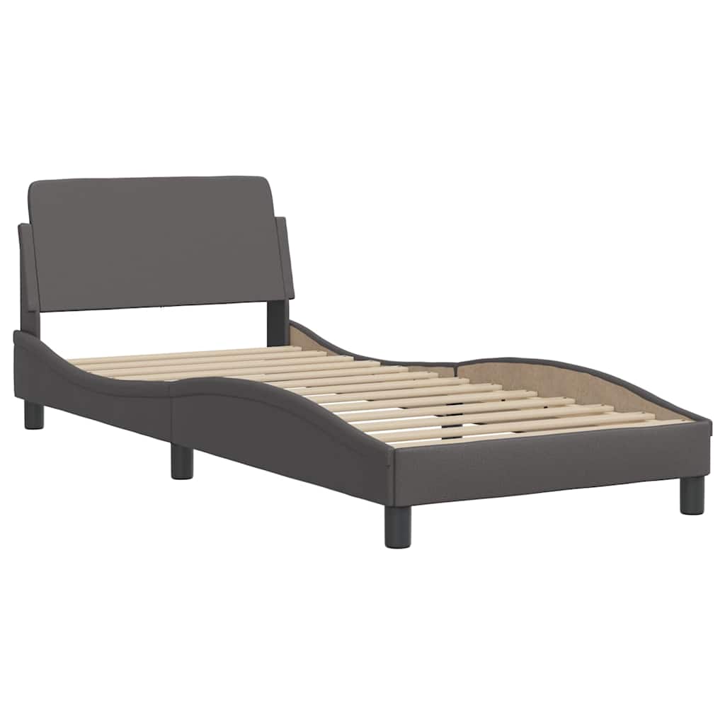 Okvir za krevet Dover sivi 90x190 cm od umjetne kože
