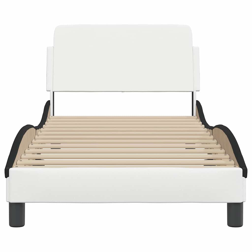Okvir za krevet Dover bijelo-crni 90x190 cm umjetna koža