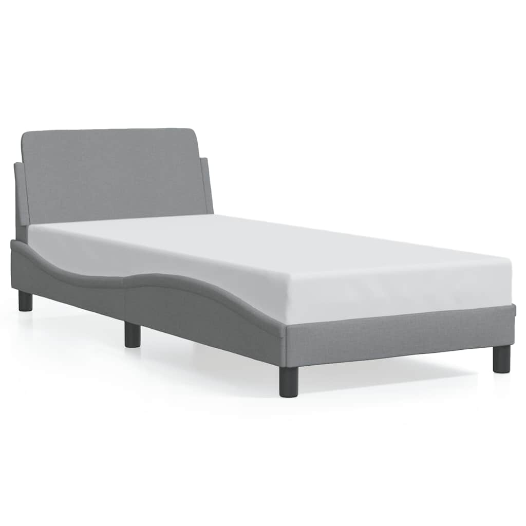 Okvir za krevet Dover svjetlosivi 90x200 cm od tkanine