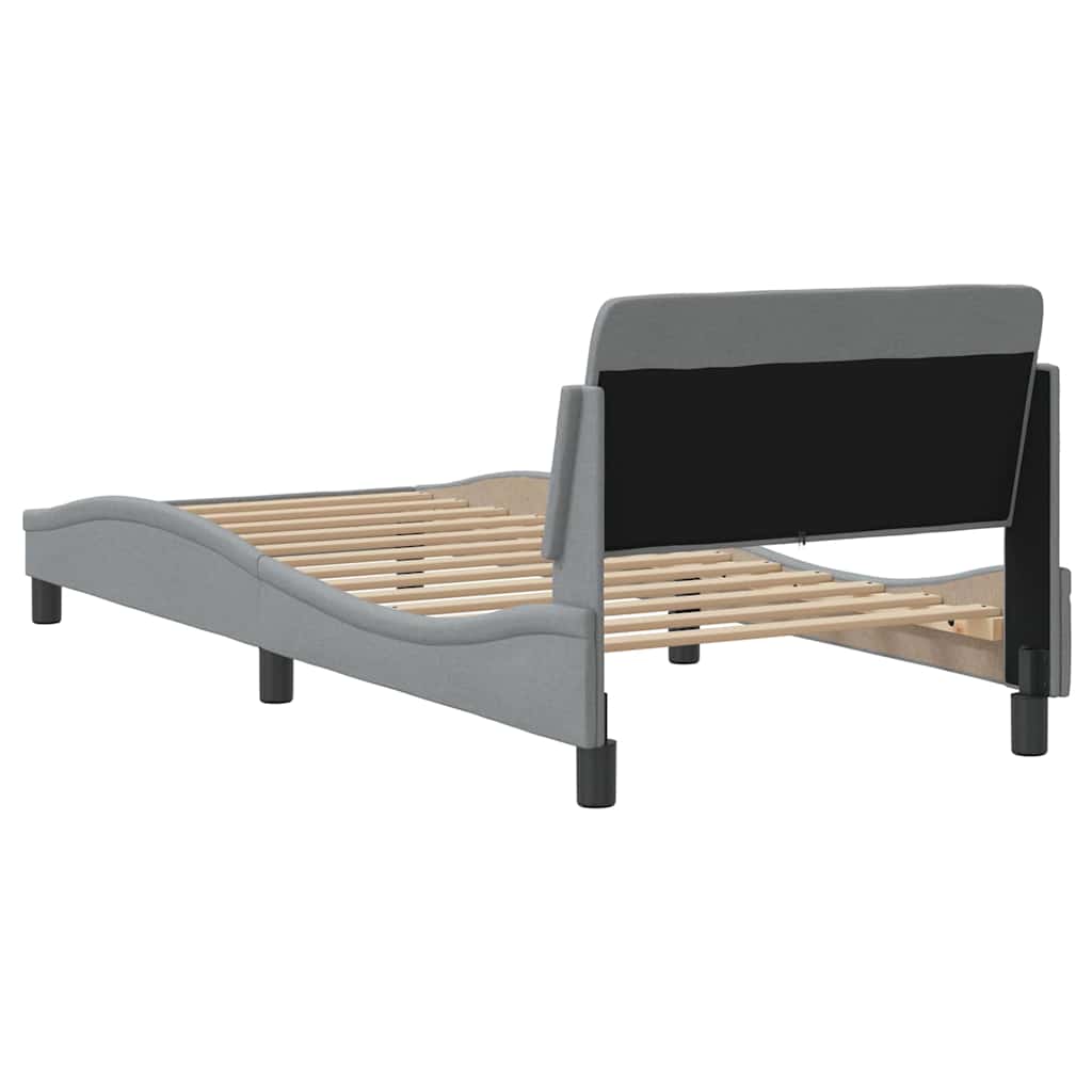 Okvir za krevet Dover svjetlosivi 90x200 cm od tkanine