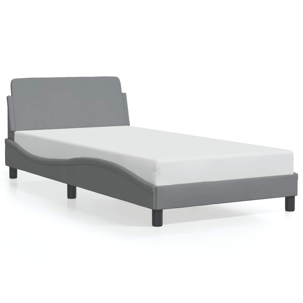 Okvir za krevet Dover svjetlosivi 100x200 cm od tkanine
