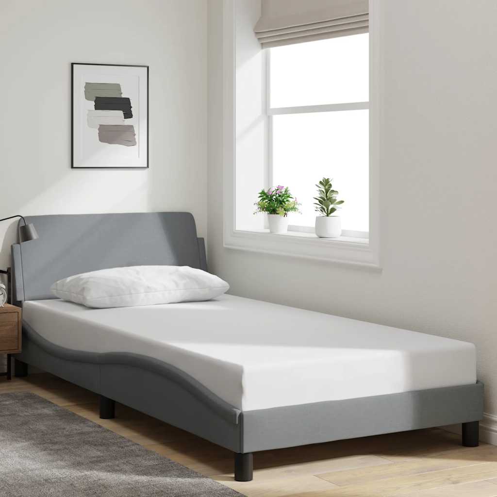 Okvir za krevet Dover svjetlosivi 100x200 cm od tkanine