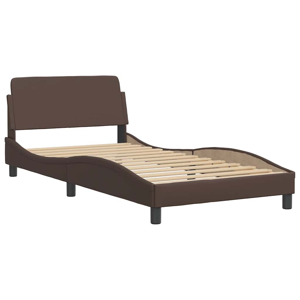 Okvir za krevet Dover smeđi 100x200 cm od umjetne kože