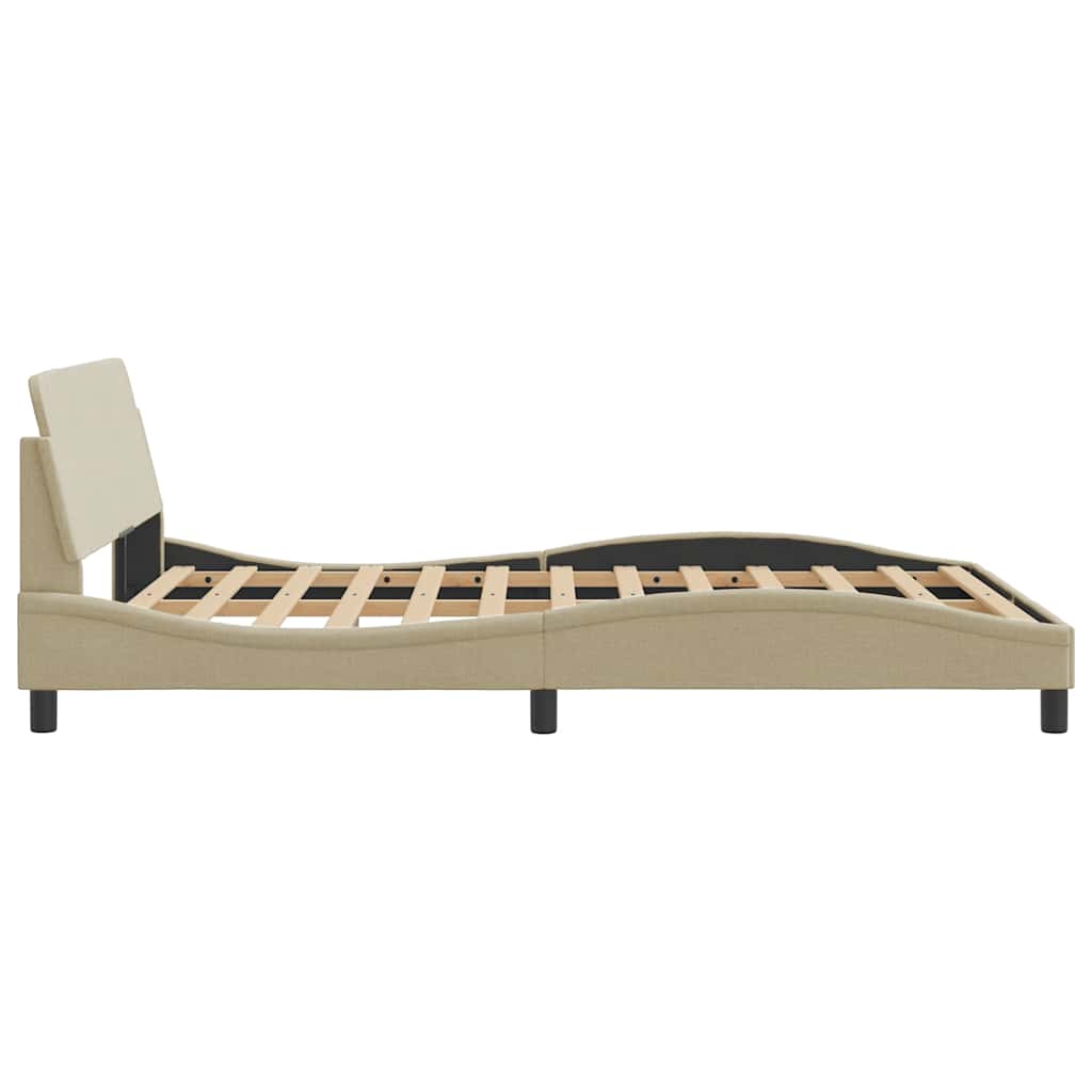 Okvir za krevet Dover krem 120 x 200 cm od tkanine