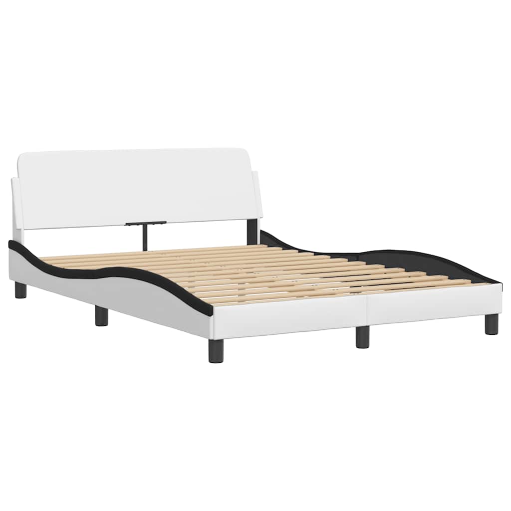 Okvir za krevet Dover crno-bijeli 120x200 cm umjetna koža