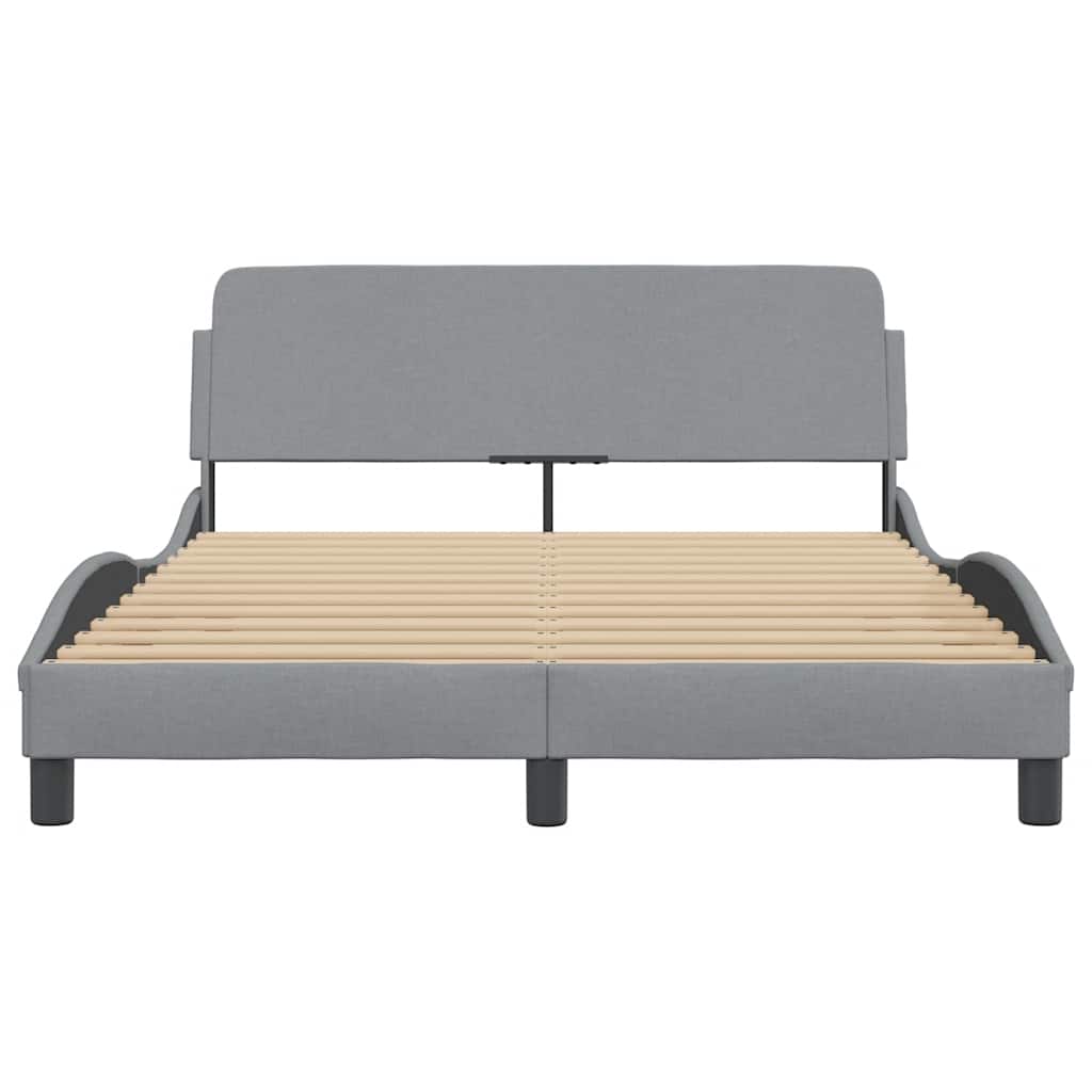 Okvir za krevet Dover svjetlosivi 140 x 190 cm od tkanine