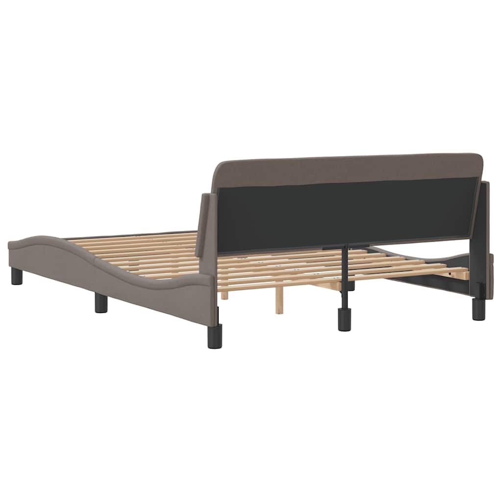 Okvir za krevet Dover smeđesivi 140 x 190 cm od tkanine